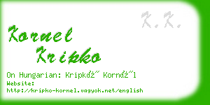 kornel kripko business card